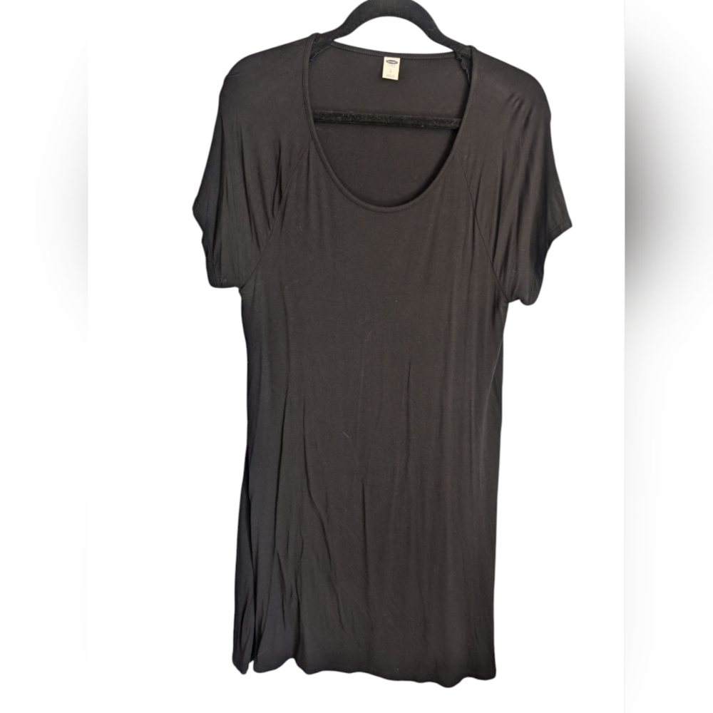 Comfortable casual little black dress short sleeved size large